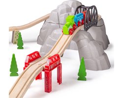Houten Rails - Berg, Rails En Kleine Berg