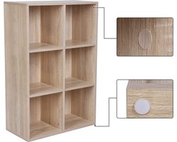 Houten Rek, Kubusrek, Opbergrek, 65,5 X 97,5 X 30 Cm, Eiken-Look