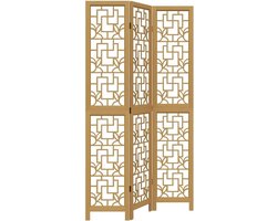 Houten Roomdivider met 3 Panelen voor Privacy en Decoratie