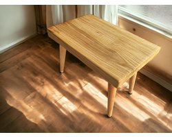 Houten Salontafel - Eikenhouten Bijzettafel voor de Woonkamer - 60x40 cm