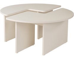 Houten salontafel "Moira" 90 x 90 x 41 cm - Hout wit