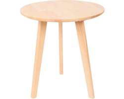 Houten Salontafel - Salontafel Rond - Woonkamer Tafel - Nachtkastje - Multifunctionele Tafel - Tafel Diameter 40cm - Hout - Bijzettafel