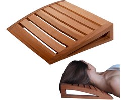 Houten Sauna Hoofdsteun Ergonomisch Ondersteuningskussen Met Antislip Voet Voor Infraroodsauna Stoomcabine Thuisspa Comfortabel Rustkussen Voor Volwassenen