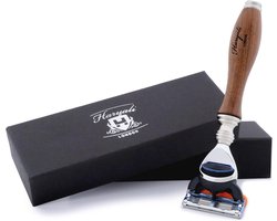 Houten Scheerscheermes met 5 Hoeken - Ergonomisch en Multifunctioneel voor Alle Haartypes