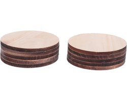 Houten Schijfjes - Ronde Houtplakken - Knutselen Labels - Onafgewerkt Materiaal - 10 Cm Diameter - Houtkleur