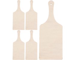 Houten schijven - Mini plankjes - Creatief decoreren - Onbewerkt materiaal - 23 x 9 cm - Beige