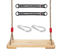 Houten Schommel - Houten Schommelstoel - Schommel voor Kinderen en Volwassenen - Hangstoeltje - Buiten Schommel - Binnen Schommelstoel - Tuin - Binnenplaats