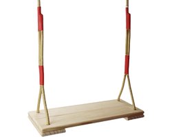 Houten Schommelzitje - Schommelbank Tuin - Buiten Plezier - Verstelbaar Touw - 100 kg - Natuurlijk Hout