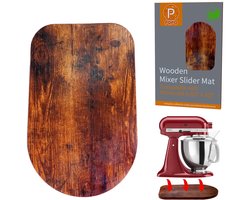Houten Schuifmat voor KitchenAid Mixer - Inclusief Siliconen Keukengereedschap - Geschikt voor 4,5/5 Qt