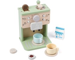 Houten Speelgoed Koffiezetapparaat - Educatief Montessori Keukenspeelgoed - Rollenspel voor Jongens en Meisjes vanaf 3 jaar