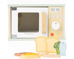 Houten Speelgoed Magnetron en Oven - Kinderkeuken Accessoires - Speelkeuken - FSC Hout - Educatief Speelgoed - Vanaf 3 Jaar