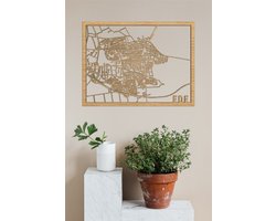 Houten Stadskaart Ede Eikenhout 30x40cm Wanddecoratie Voor Aan De Muur City Shapes