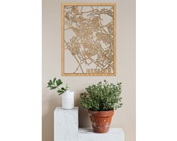 Houten Stadskaart Heerlen Eikenhout 100x75cm Wanddecoratie Voor Aan De Muur City Shapes