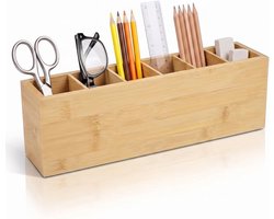 Houten Stiftehouder Vierkant 33 cm voor Organisatie van Schrijfwaren en Kinderaccessoires
