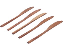 Houten Taartsnijders - Houtsnijders Keuken - Taarten Snijden - Gekartelde Rand - 5 stuks - Niet gespecificeerd