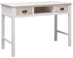 Houten Tafel - Halmeubel Entreettafel - Decoratie Opbergen - Met Lades - 110x45x76cm - Geel