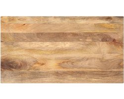 Houten Tafelblad - Vervangend Blad - Meubels Vernieuwen - Massief Mangohout - 100x60cm - Natuurlijk