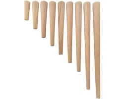 Houten tafelpoten - Meubelonderstel - Meubels maken - Massief beukenhout - 40 cm - Beuken natuur