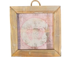 Houten tegel / Schilderijtje - Geboorte Meisje - Roze - Geboren - Schilderij - Wooden tile - Kraamcadeau - Woonaccessoires - Woonaccessoire - Wandhanger - Wand decoratie - Kunst - Schilderkunst - Artist - Decoratie - Landelijk - Sfeer - Baby - Living