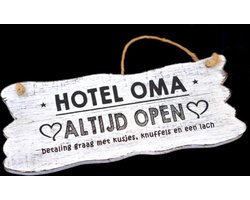 Houten Tekstbord Woon Decoratie Cadeau Hotel Oma