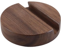 Houten Telefoonstandaard, Enkele Sleuf Ronde Houder voor Mobiele Telefoons, Ideaal voor Keuken en Badkamer, Desk Organizer en Bureau Accessoire