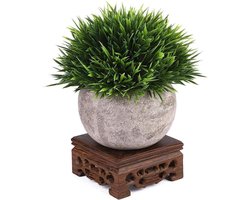 Houten theepotstandaard, vaas voor planten en decoratief item voor huis, kantoor en woonkamer decoratie