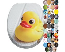 Houten Toiletbril met Soft-Close Mechanisme en Eend Design