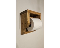 Houten toiletrolhouder in verschillende kleuren verkrijgbaar