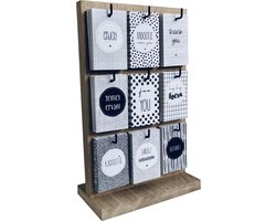 Houten Toonbank Display incl. 225 labels / cadeaulabels / kaartjes