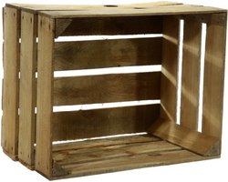 Houten tuin decoratie kist 30 x 50 x 40 cm - Decoratie voor huis en tuin