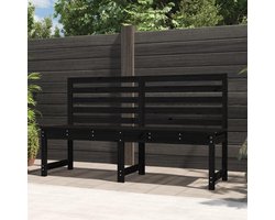 Houten Tuinbank - Buitenbank Bankje - Ontspannen in de tuin - Klassiek ontwerp - 1575 cm - Zwart