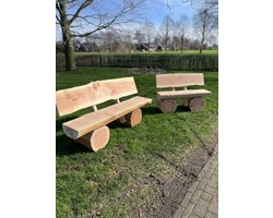 Houten tuinbankje van douglas hout. Trouwbankje cadeau jubileumbankje picknicktafel tuintafel tuinset