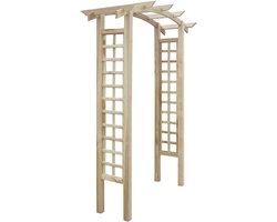 Houten tuingalgen met boog voor klimplanten - Tuindecoratie 150 x 50 x 220 cm