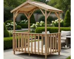Houten Tuinpaviljoen & Grilloverkapping - Waterbestendig Grenenhout Schuur/Opberghuis voor Tuingereedschap, Meubels en Buitenartikelen - 163,5 x 93 x 210 cm Medahomestore