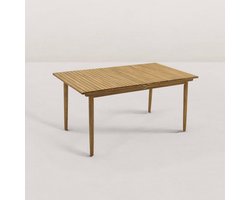 Houten Uitschuifbare Tuintafel Acacia 160 tot 210 cm voor 6 tot 8 Personen