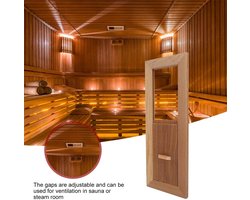 Houten Ventilatierooster voor Sauna en Stoombad - Rechthoekig Design - Geschikt voor Stoomkamer en Saunaruimtes - Afmetingen 34.1x1 .