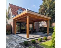 Houten Veranda - Douglas geschaafd - 300 x 500 cm
