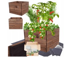 Houten Verhoogde Bakker - 45x83x80cm - Tuinbak voor Groenten & Kruiden