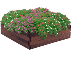 Houten Verhoogde Tuinbedden voor Groenten en Planten - 128L Capaciteit