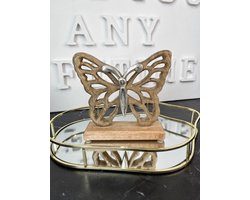Houten Vlinder op Standaard!  | Viva Femme | Kaarsen | Decoratie