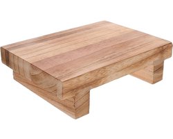 Houten voetenbankje voor volwassenen en senioren, draagbaar en opvouwbaar, afmetingen 9,84 x 7,08 x 2,75 inch, lichtgewicht, geschikt voor zowel binnen- als buitengebruik, ideaal voor thuisgebruik.