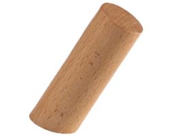 Houten wandhaken, kapstokken, geschikt voor het ophangen van kleding, hoeden en tassen, en ook te gebruiken als decoratiegeschikt voor degeschikt voordeur - 4-delige set van beukenhout (gele iep, 8 cm).