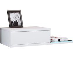 Houten wandlade nachtkastje wandplank lade console nachtkastje Konsila L