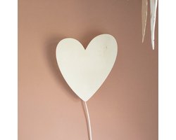 Houten wandlamp ~ Hartje