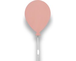 Houten wandlamp kinderkamer | Ballon - terra roze | toddie.nl