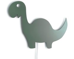 Houten wandlamp kinderkamer | Dino - groen | toddie.nl