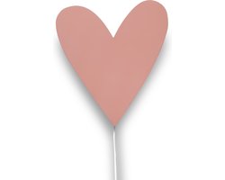 Houten wandlamp kinderkamer | Hart - terra roze | toddie.nl