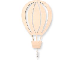 Houten wandlamp kinderkamer | Luchtballon - blank | toddie.nl