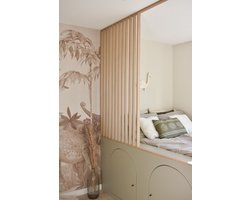 Houten wandlamp kinderkamer | Oplaadbare wandlamp | Babykamer | Dino | Dimbaar | Duurzame LED verlichting