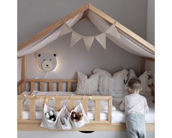 Houten wandlamp kinderkamer | Teddy - beige | toddie.nl